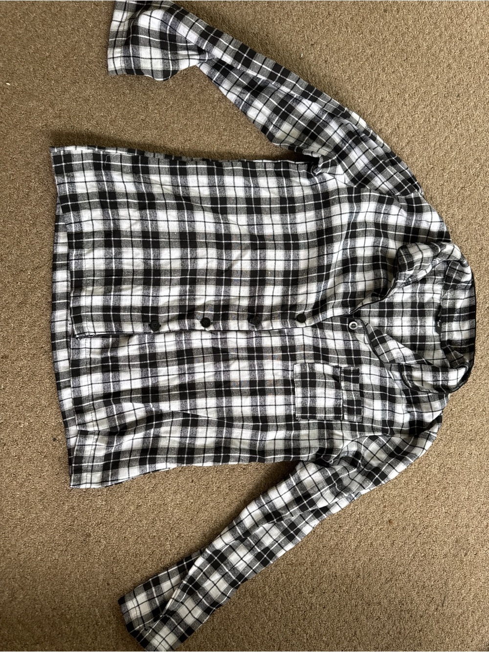 Just Love Black & White Plaid Button-Up Jacket